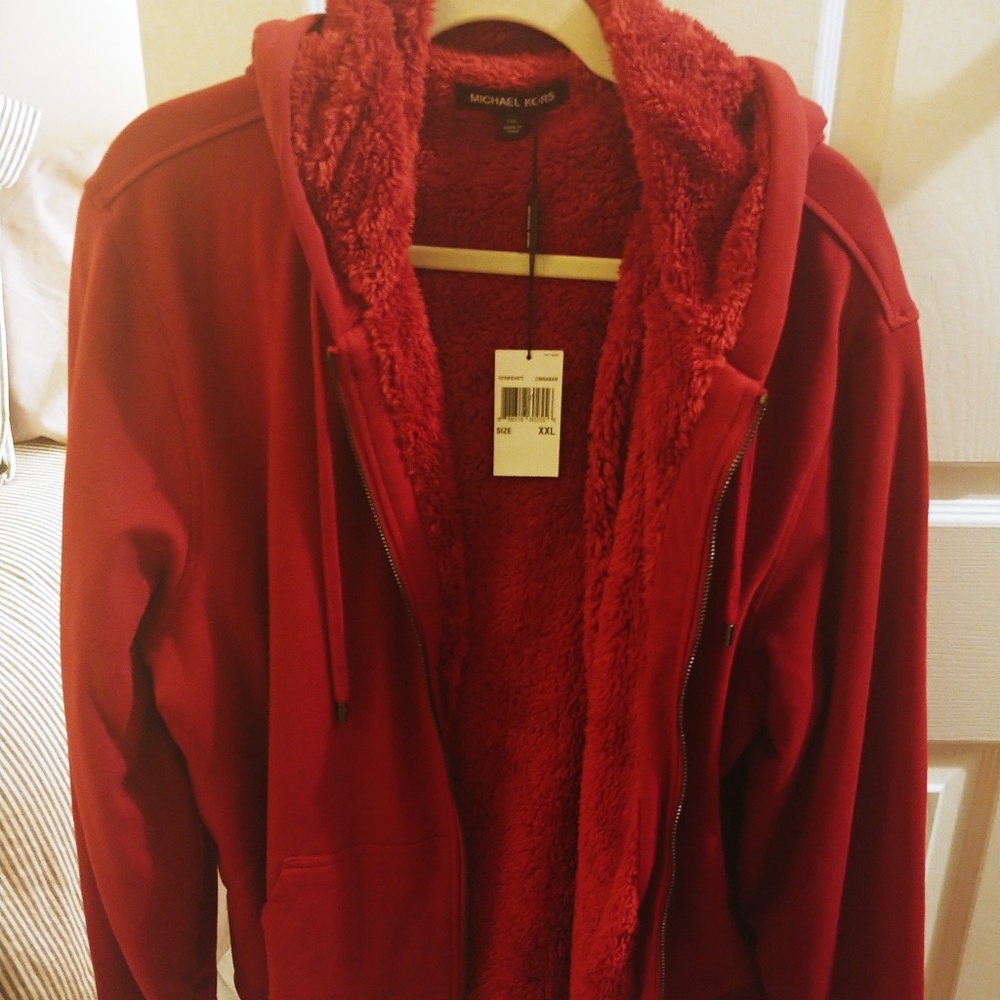 MICHAEL KORS MENS RED HOODIE
